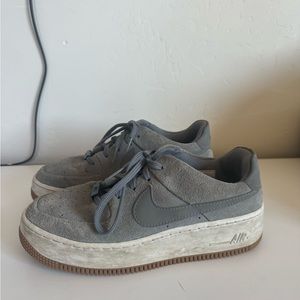 Size 7 Gray Nike Air force